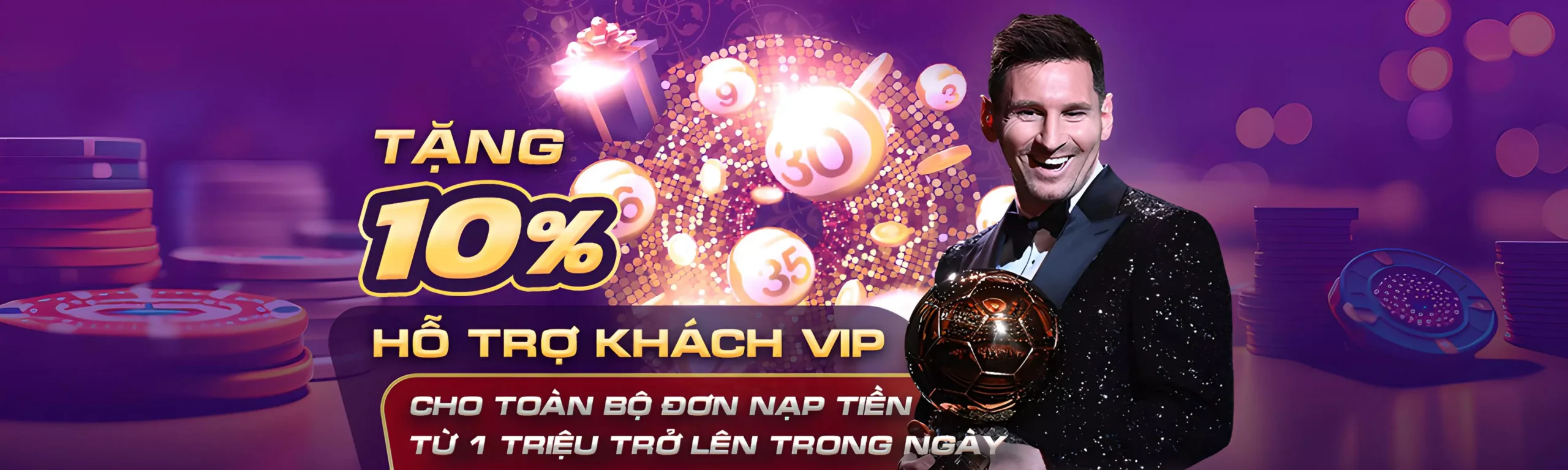 Tặng 10% hỗ trợ khách VIP